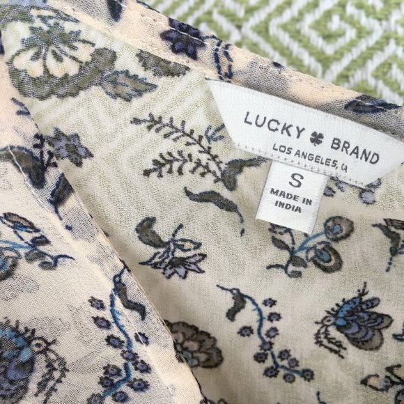 Lucky Brand Sheer Button-Up Blouse - Picture 3 of 6